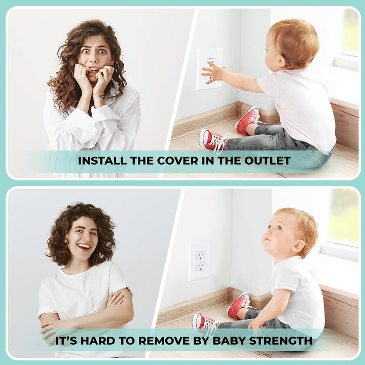 Premium Outlet Plugs Covers Childproof-Baby Safety Clear Products-Electrical Protector Caps-Child Proofing Plug Covers for Electrical Outlets (25 Pack)