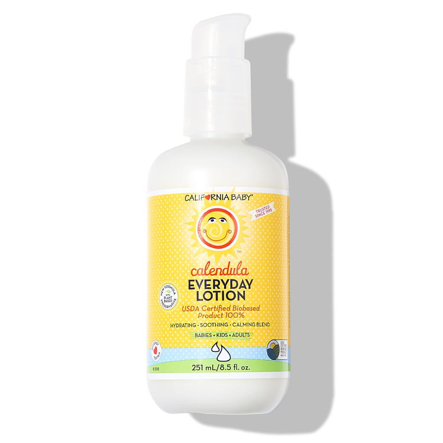 Calendula Lotion | 100% Plant-Based | Very Soothing Baby Lotion for Sensitive Skin | Lavender Kids Lotion | Allergy Friendly | Organic Calendula + Aloe Vera | 251 mL / 8.5 oz.