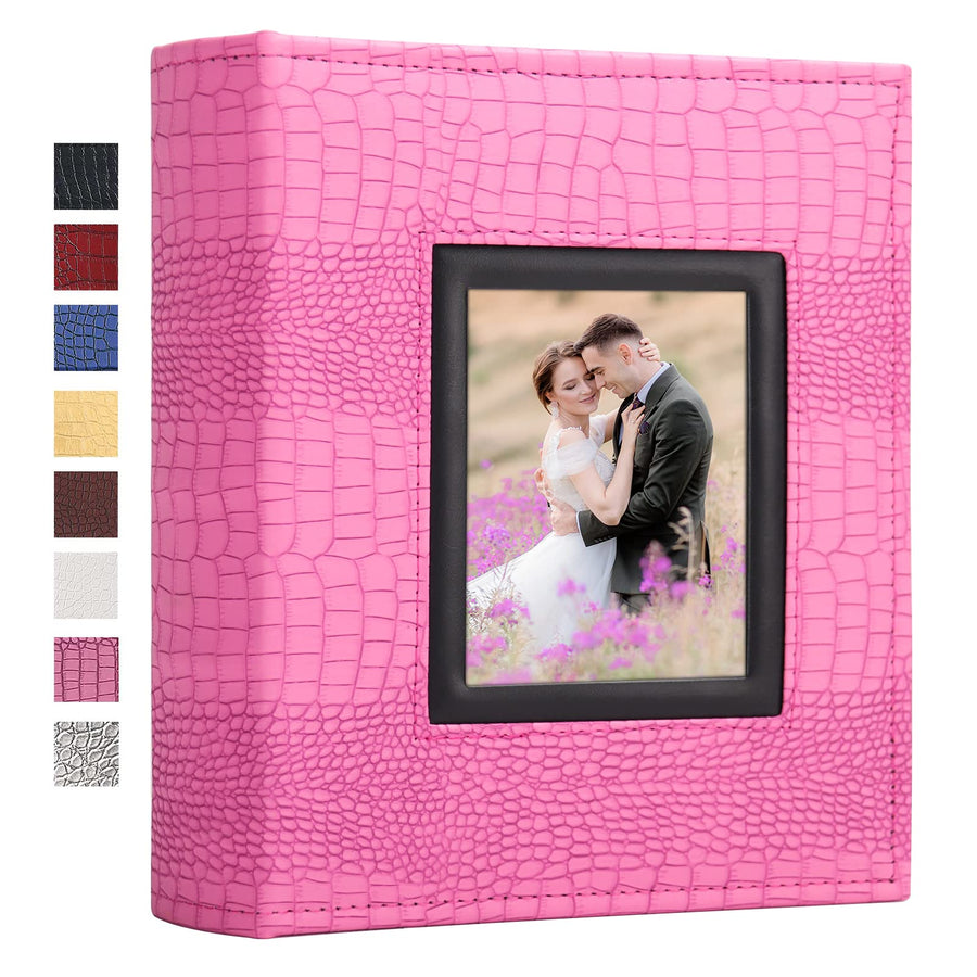 Photo Album for 200 4x6 Photos Leather Cover Extra Large Capacity Picture Book for Wedding Baby Vacation
