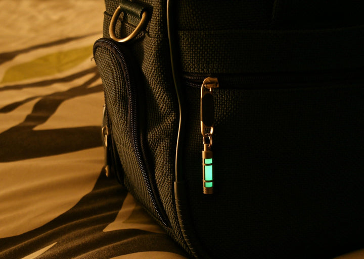 - Embrite Glow Fob - Stainless Steel - Glow in the Dark - Green Embrite Glow Pellet - Keychain Accessories - Everyday Carry - Key Fob - Glow Sticks - Gifts for Men