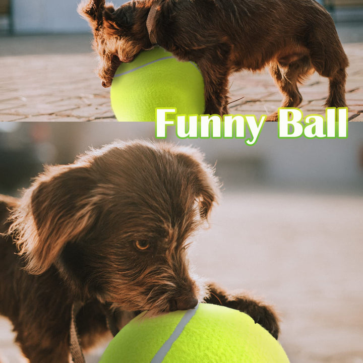 Large Dog Tennis Ball,9.5 Giant Doy Sport Ball Toy,Pet Birthday Gifts Interactive Dog Toys for Small Medium Large Dog (Yellow)