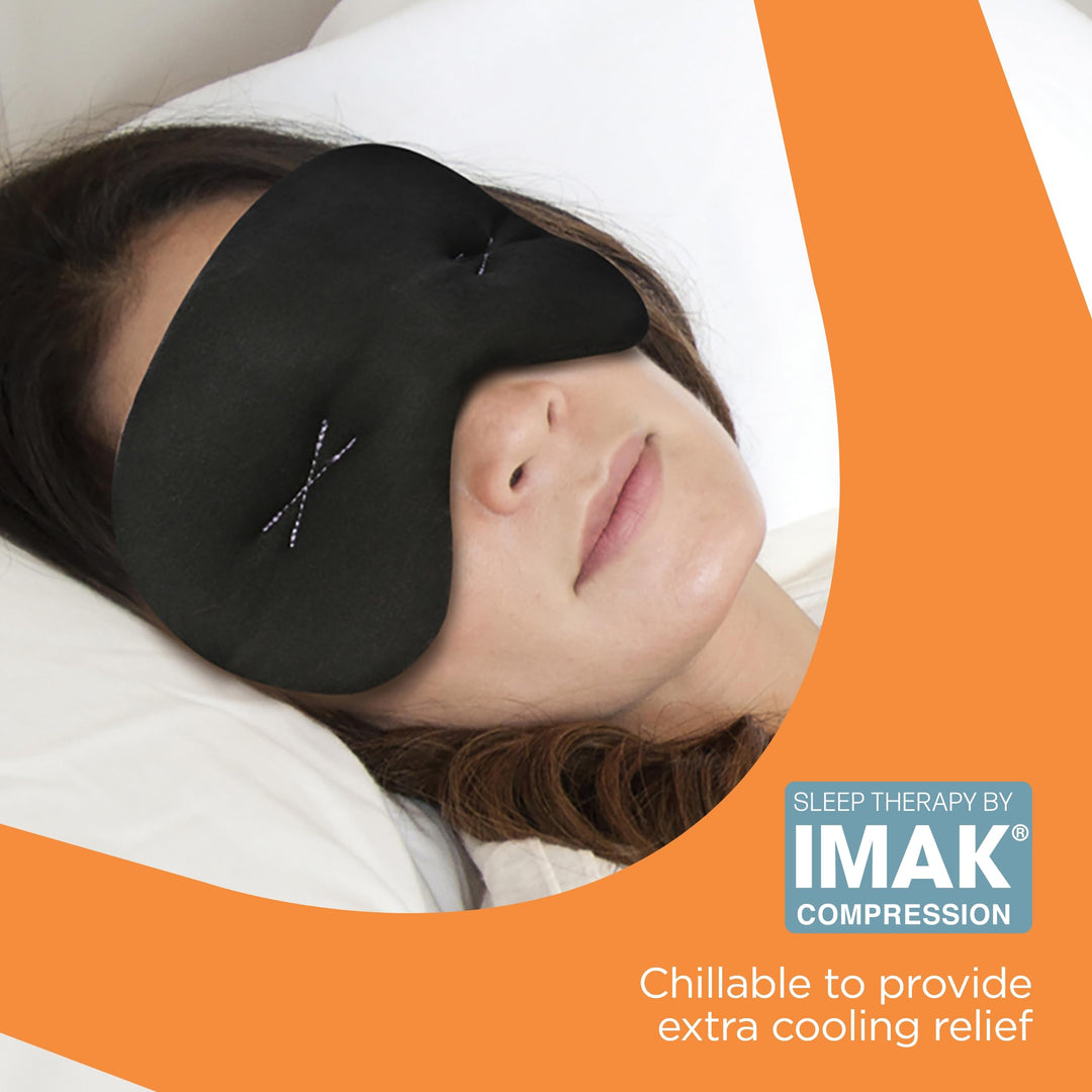 - IMAK Weighted & Cooling Eye Pillow for Sleep - Cooling Sleep Eye Mask & Shade with ErgoBeads for Men & Women - Reusable Eye Cover for Headache, Migraine, Puffy Eyes & Eye Strain Relief
