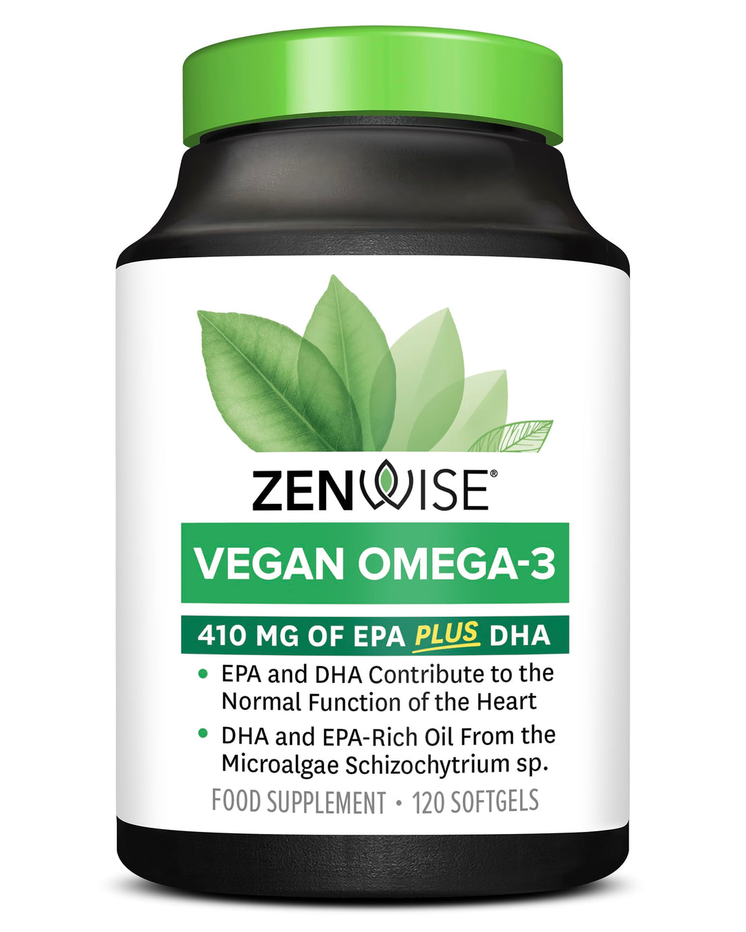 Vegan Omega 3 Supplement for Women and Men from Marine Algae Oil with DHA & EPA - Plant Powered Fish Oil Alternative, Sustainably Sourced for Heart, Eye & Joint Health -120 CT