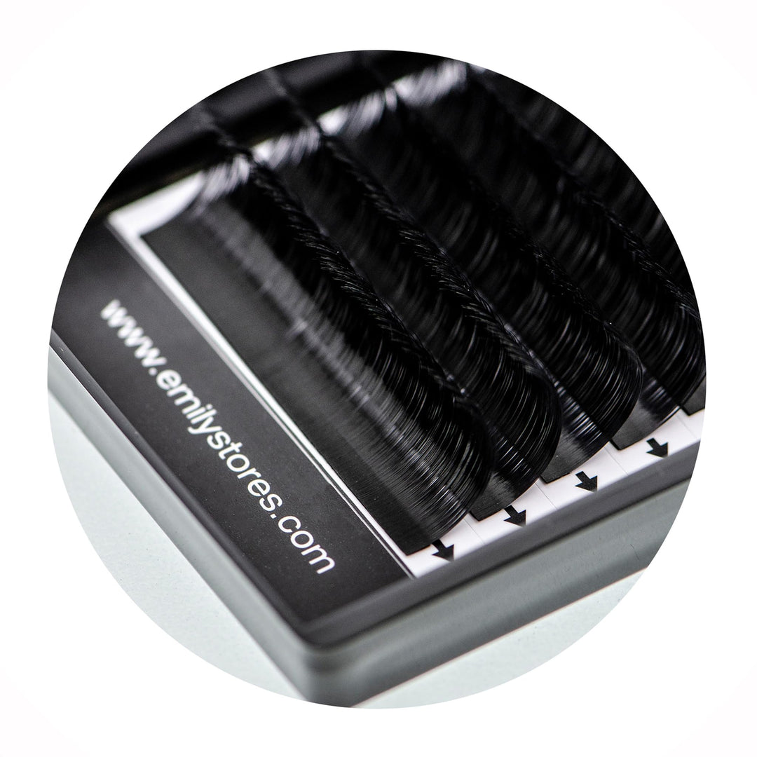 Eyelash Extensions 0.10mm Thickness C Curl Length 12mm Silk Mink Fake Eye Lashes In One Tray