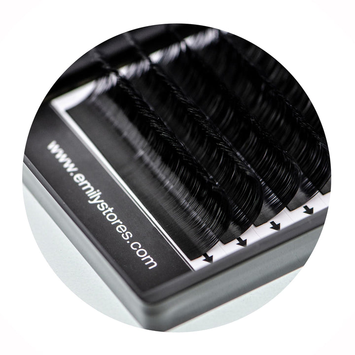 Eyelash Extensions 0.10mm Thickness C Curl Length 12mm Silk Mink Fake Eye Lashes In One Tray