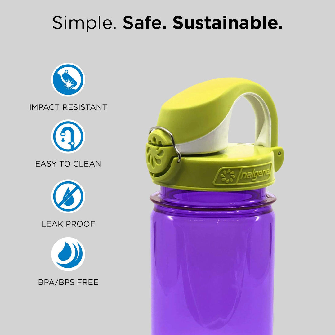 Kids On The Fly Water Bottle, Leak Proof, Durable, BPA and BPS Free, Carabiner Friendly, Reusable and Sustainable, 12 Ounces