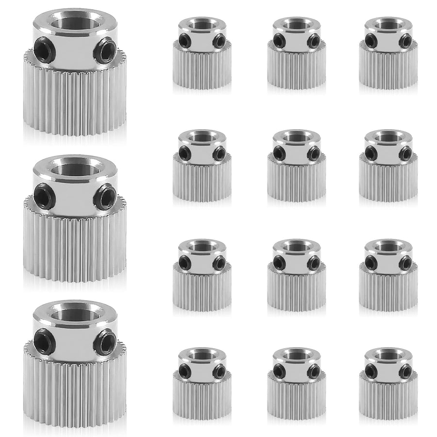 15Pcs Extruder Wheel Gear 3D Printer Parts 36 Teeth Gear Stainless Steel Extruder Gear Compatible for CR-10, CR-10S, S4, S5, Ender 3, Ender 3 Pro