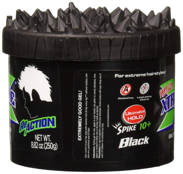 Wet Line Xtreme Reaction Black Ultimate Hold Gel, 8.8 Ounce