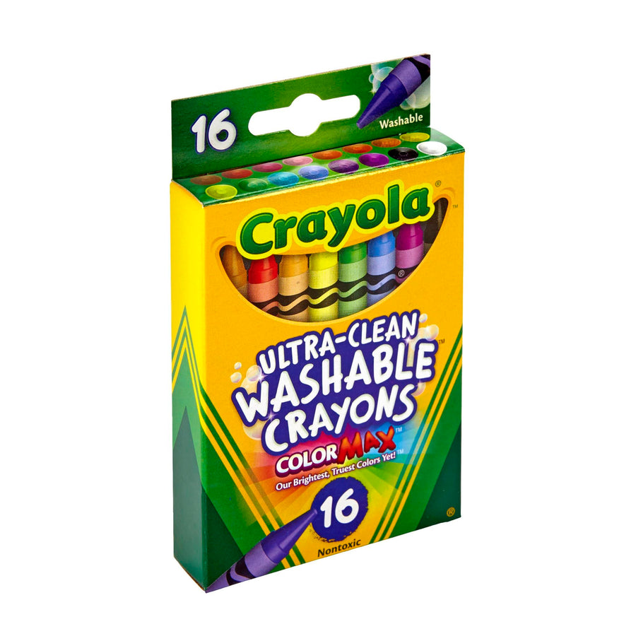 Ultra-Clean Washable Crayons (526916), 16 Colors