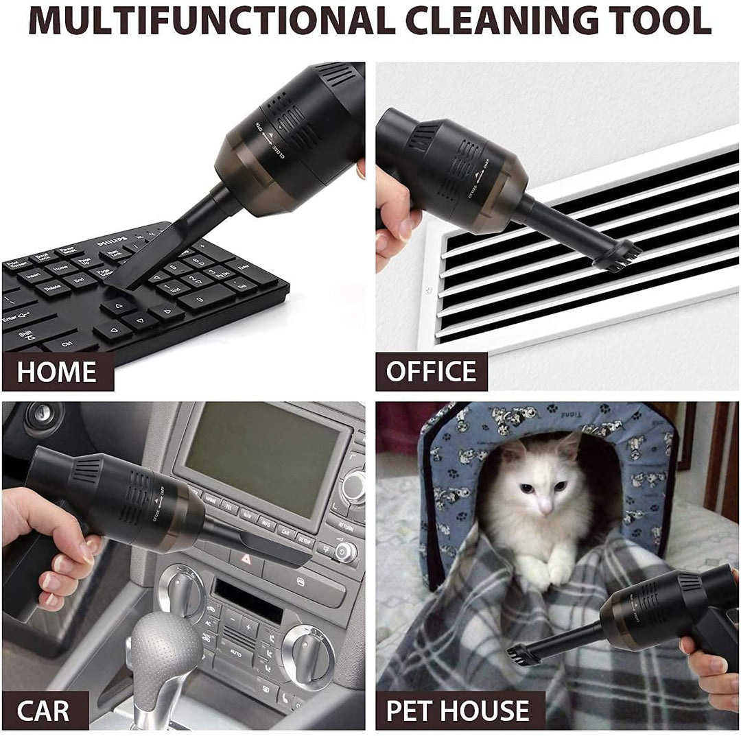 Upgraded Mini Keyboard Vacuum,Tiny Cordless Computer Vacuum Cleaner Electronics Laptop Vacuum, USB Rechargeable Tiny Vacuum Dust Kit for Desktop, PC, Sofa, Car, Pet House