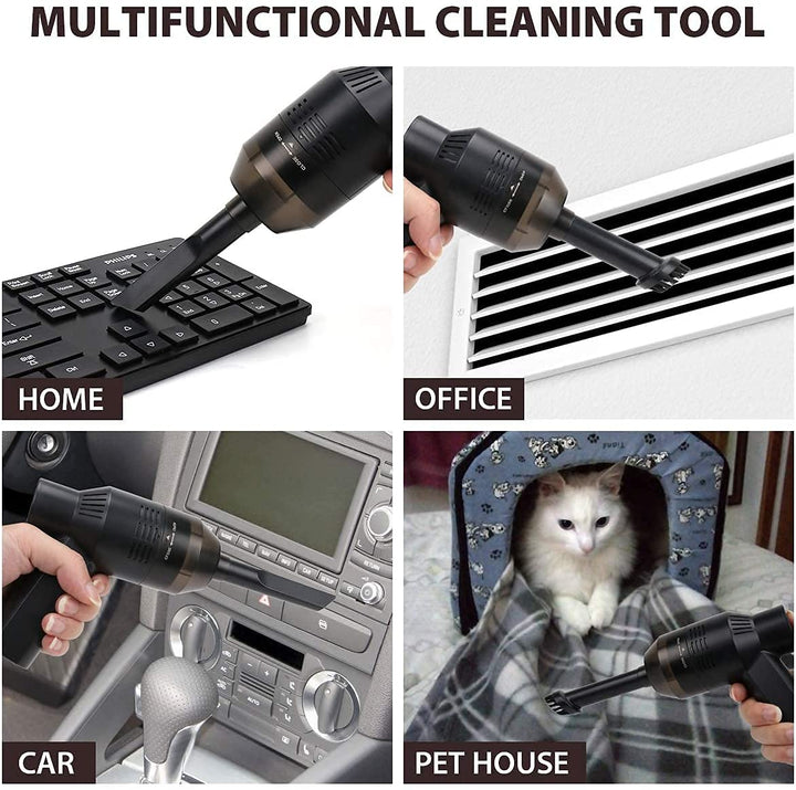 Upgraded Mini Keyboard Vacuum,Tiny Cordless Computer Vacuum Cleaner Electronics Laptop Vacuum, USB Rechargeable Tiny Vacuum Dust Kit for Desktop, PC, Sofa, Car, Pet House