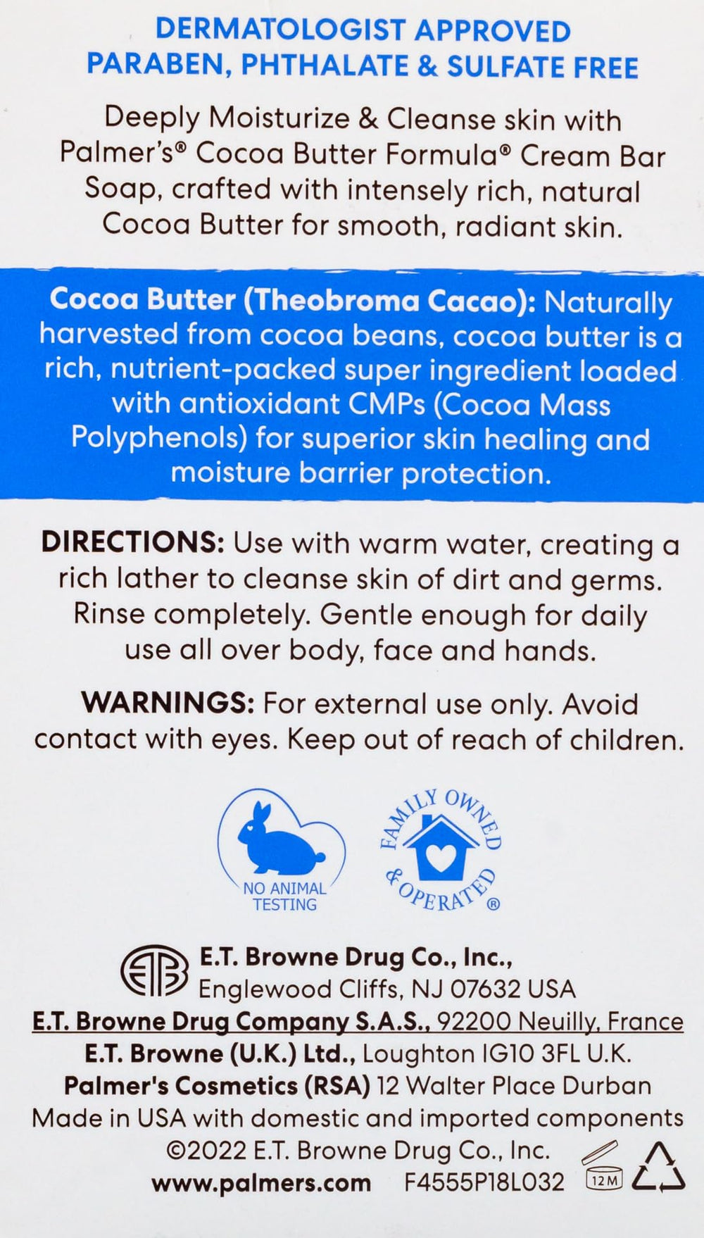 Palmers Cocoa Butter Bar Soap 3.5 oz.