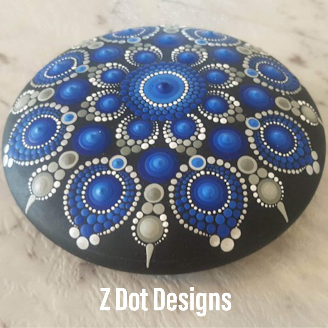 Stone Mold - for Making Stones for Painting - - Large Round Shape - Smooth Casting with inbuilt Center for Dotting Mandala and Stone dot Art - to Make Rocks for Painting