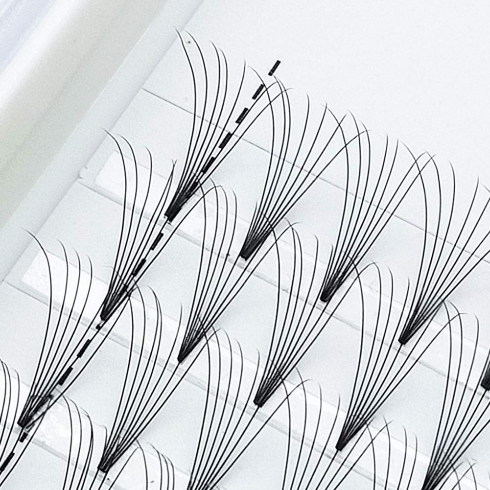 120pcs 8-18MM to choose 7D Volume Fans Eye Lashes Extensions Thickness 0.07mm, D Curl, Grafting Nature Long Individual False Eyelashes Makeup Black Soft Fake Eye Lashes Clusters (8MM)