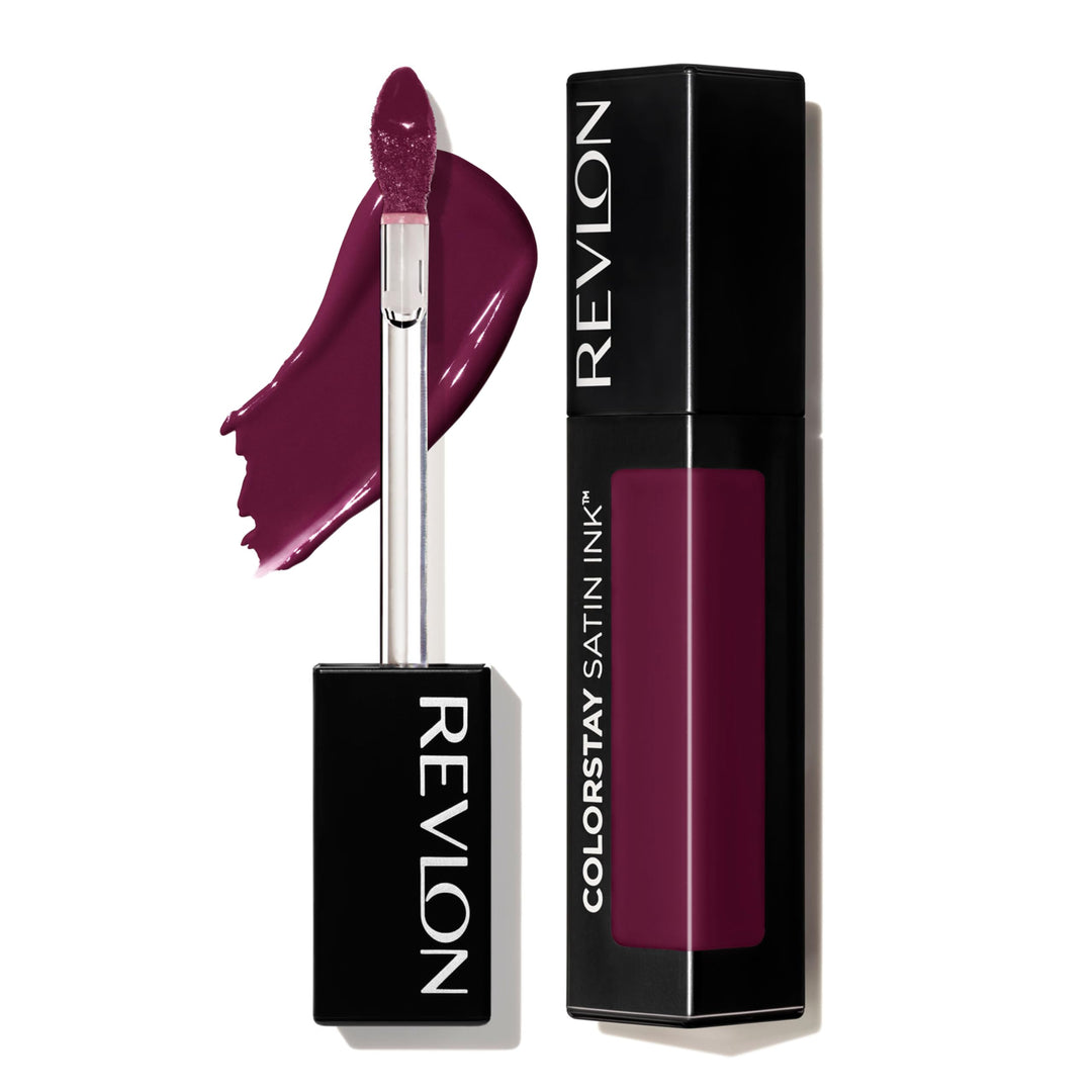 Revlon ColorStay Satin Ink Liquid Lipstick, Longwear Rich Lip Colors, Formulated with Black Currant Seed Oil, 022 Black Cherry, 0.17 fl. oz.