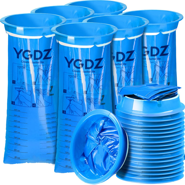 Vomit Bags, 24 Pack Barf Bags Disposable Emesis Bags Throw Up Car Puke Nausea Bags for Travel Motion Sickness, 1000ml