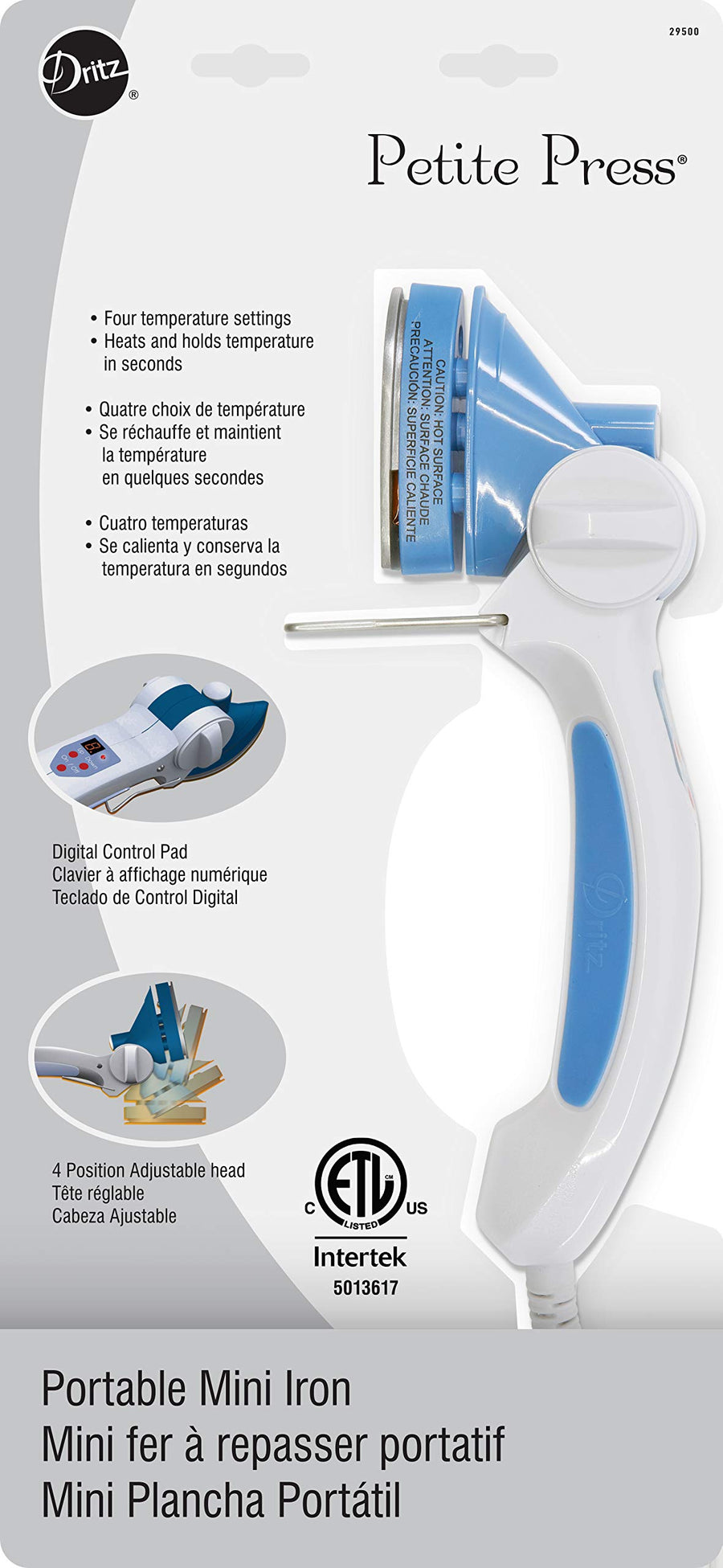 29500 Petite Press Portable Mini Iron,White