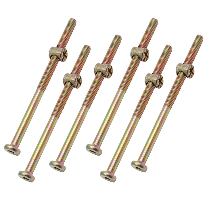 10 Pack Baby Bed Crib Screw Bolts Kit M6 x 100mm Hex Drive Socket Cap Screws Bolts and Barrel Nuts for Bunk Beds Chairs Crib Cots, Zinc Plated