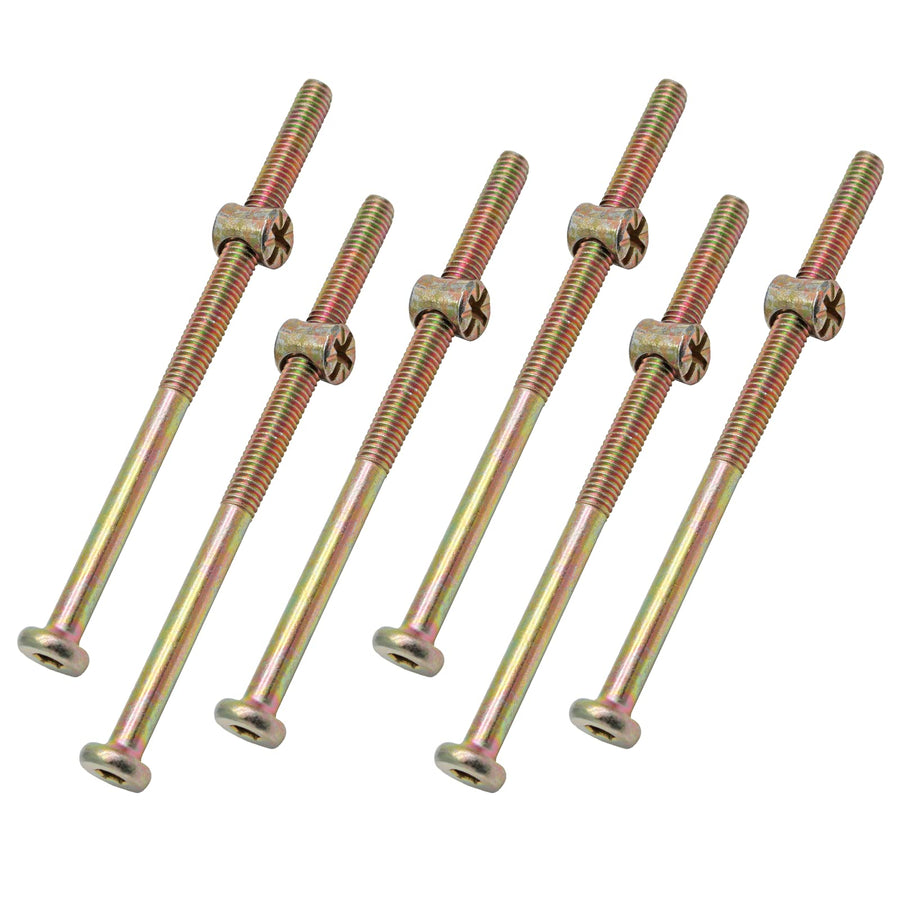 10 Pack Baby Bed Crib Screw Bolts Kit M6 x 100mm Hex Drive Socket Cap Screws Bolts and Barrel Nuts for Bunk Beds Chairs Crib Cots, Zinc Plated