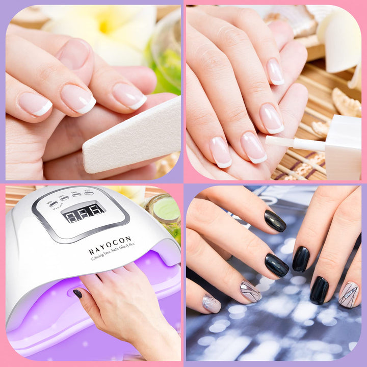 UV LED Gel Nail Lamp,Professional 120W UV Nail Light for Gel Polish Fast Curing with 45 Lamp Beads, Lightweight LED Gel UV Nail Dryer for Salon Home, White