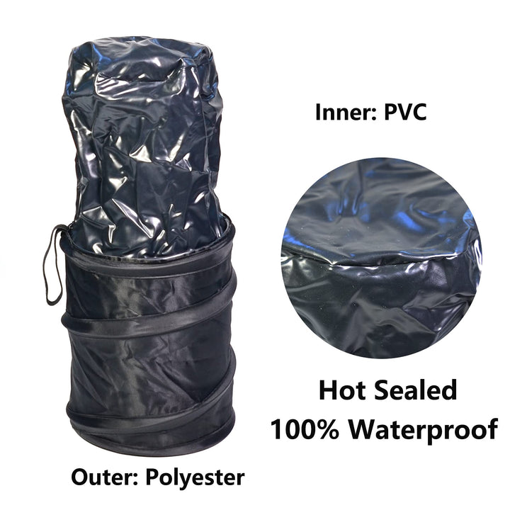 2PCS Pop-up Car Trash Can, Callapsible Trash Bin, Car Waste Bin, Car Organizer, with 2 Layers, 100% Waterproof, Leak Proof Rubbish Bin (2)