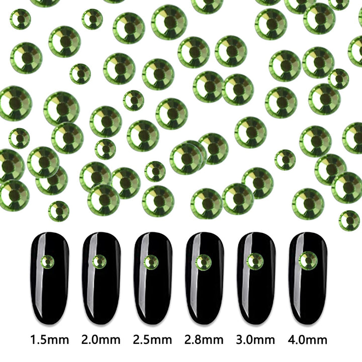 2 Box Flat Back Tender Green Nail Art Rhinestones Crystals For Acrylic Nails 1560 Pcs Grass Green Nail Stones Nail Gems Rhinestones For Nail Art Jewels Nail Charms For Women Nail Beads Crafts