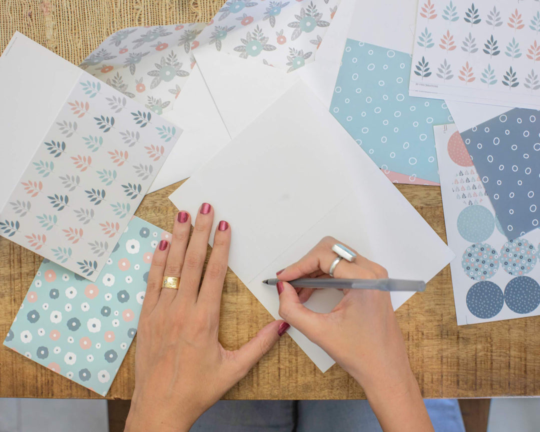 40 Blank Note Cards with Envelopes & Stickers | 4” x 6” Bulk Boxed Set of all Occasions Greeting Notecards | Assortment of Colored Stationary Plain Greeting Cards.