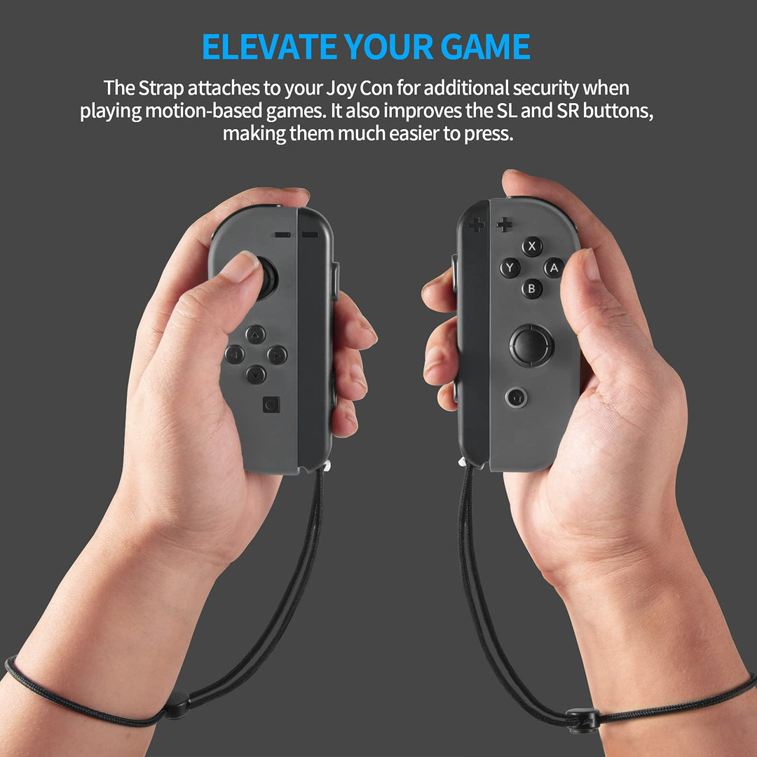 Wrist Strap for Switch Joycon – 1 Pair Lanyard Replacement Parts Accessories Caps for Joy Con Controller