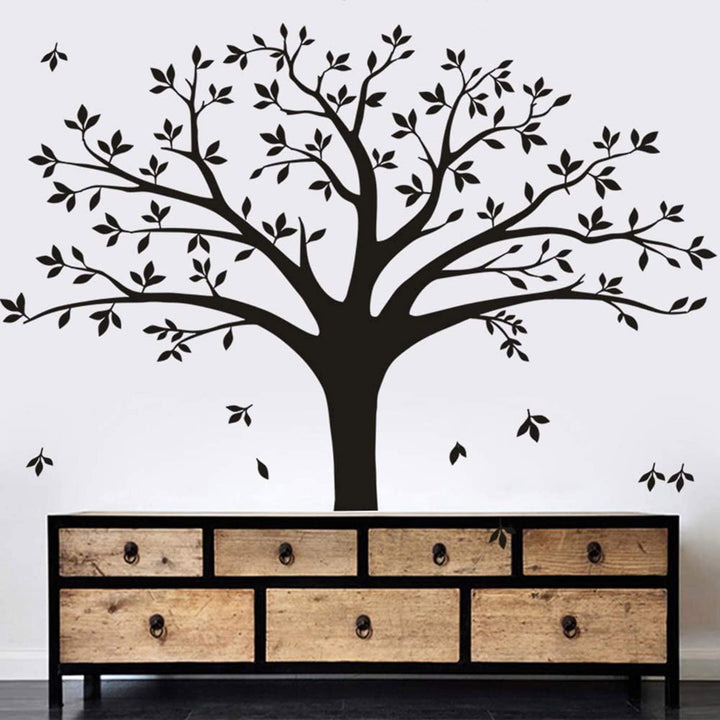 Giant Family Photo Tree Wall Decal Mural Art Vinyl Wall Stickers Living Room Baby Room Decor (Black)