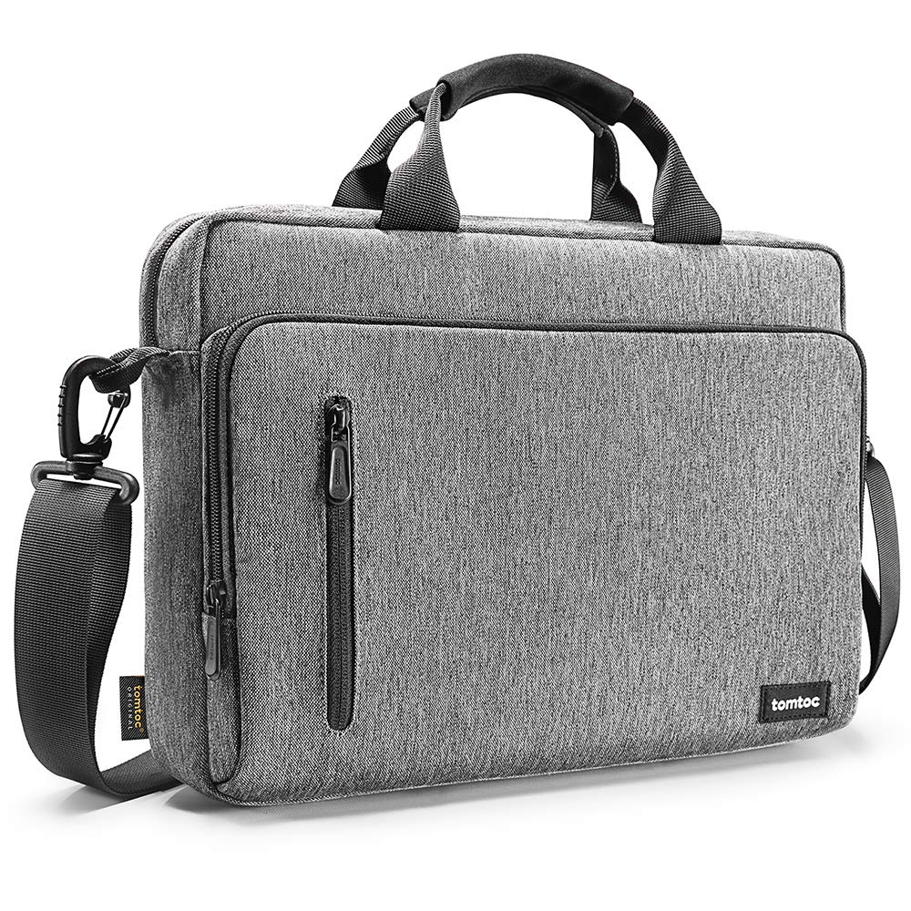 Protective Laptop Shoulder Bag for 13-14 Inch MacBook Air/Pro, 13.4-14.4 Surface Laptop Studio/7/6/5/4/3, HP Chromebook 14, Acer Aspire 14, ASUS Zenbook 14, Dell Inspiron 14, Business Briefcase