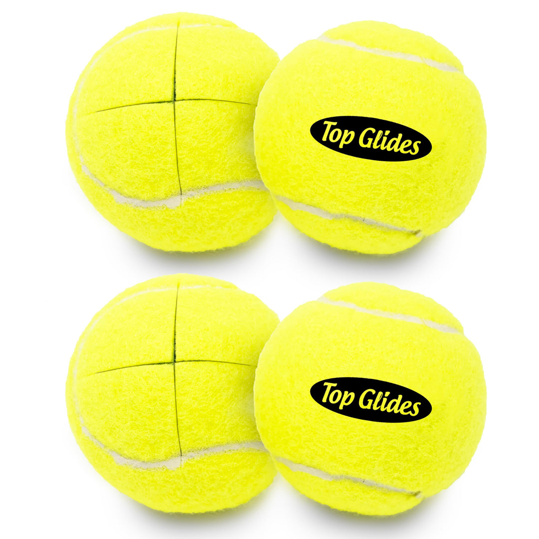 Precut Walker Tennis Ball Glides - Yellow - 2 Pairs