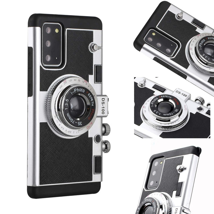 Amily in Paris 3D Camera Design Case for Samsung Galaxy Note 20 Camera with Long Neck Strap Black
