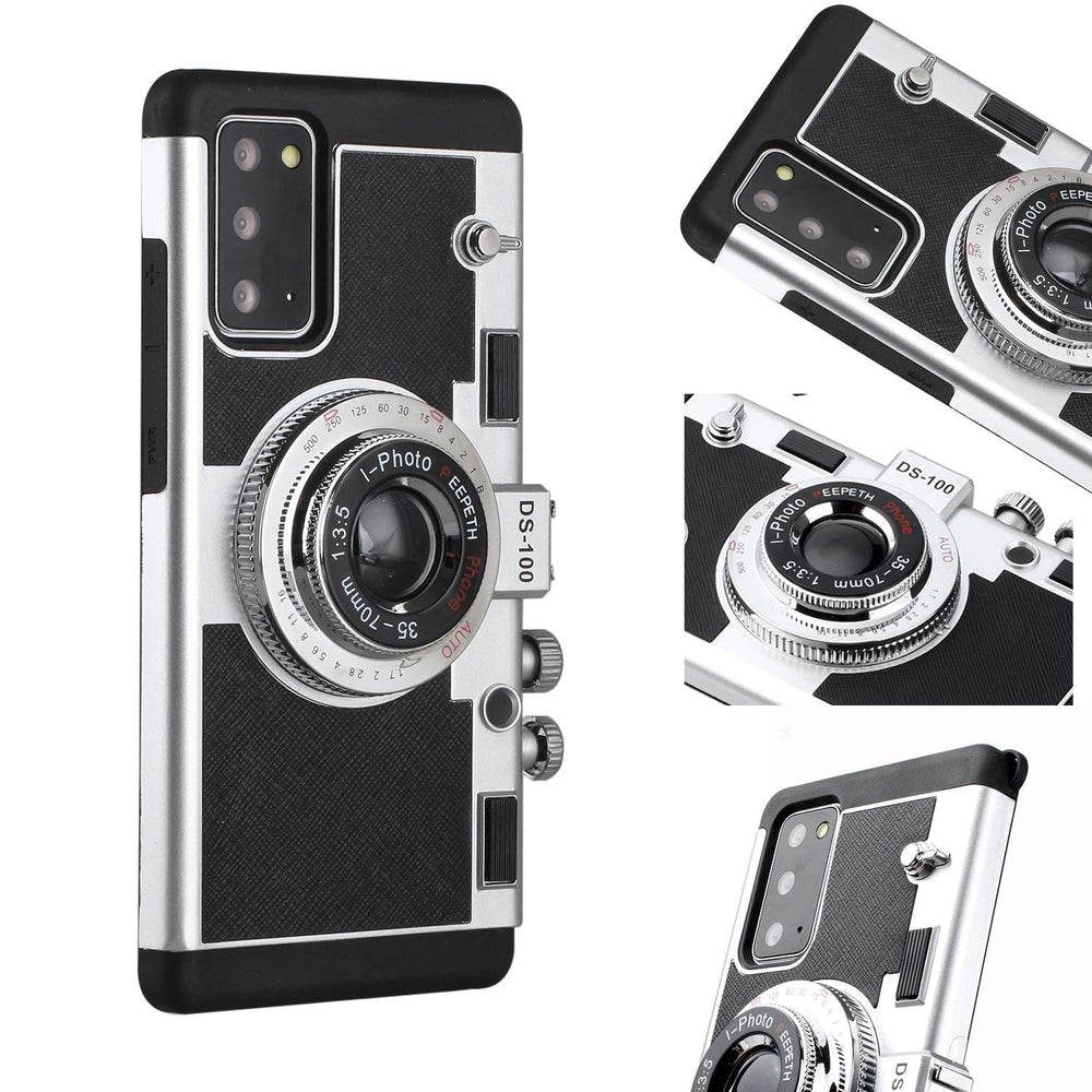 Amily in Paris 3D Camera Design Case for Samsung Galaxy Note 20 Ultra with Long Neck Strap Black