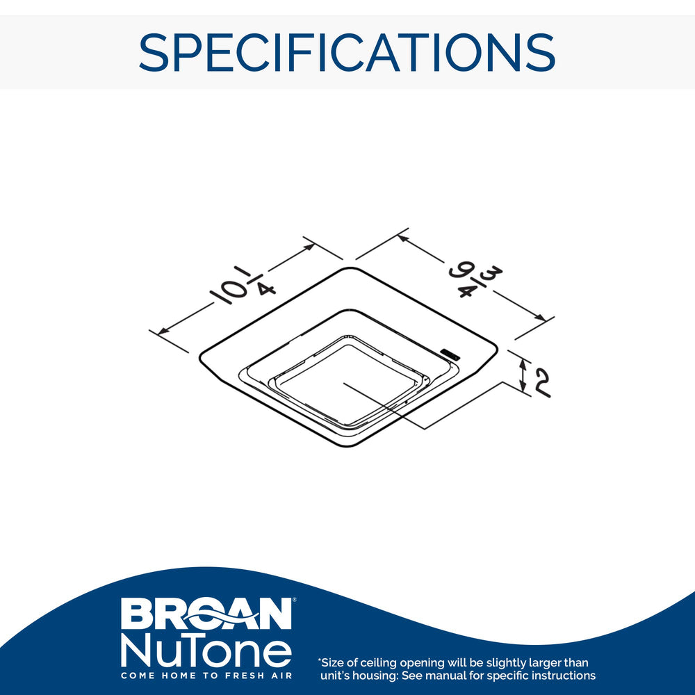 FG600S LED Lighted Grille Upgrade for Bathroom Ventilation Fans, Easy Installation , DIY, White, Square