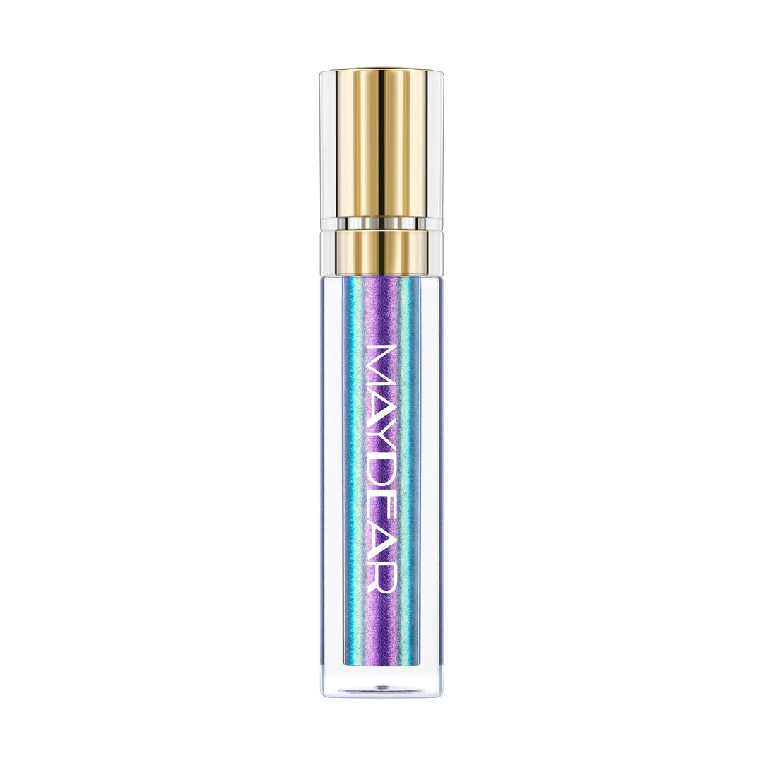 Chameleon Lipstick, Long Lasting Waterproof Colourful Diamond Shimmer Lip Gloss for Women Girls Makeup kit - Blue Purple