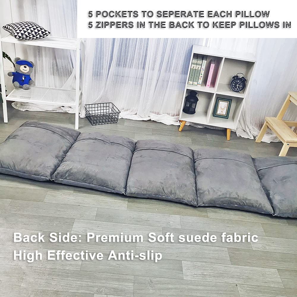 Floor Lounger Pillow casing for boy Girl, Soft Minky Plush, Cover/Sleeve Only! Perfect Reading and Watching TV Cushion - Excellent for Sleepovers, Queen Size;