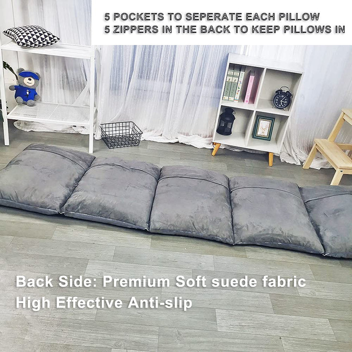 Floor Lounger Pillow casing for boy Girl, Soft Minky Plush, Cover/Sleeve Only! Perfect Reading and Watching TV Cushion - Excellent for Sleepovers, Queen Size;