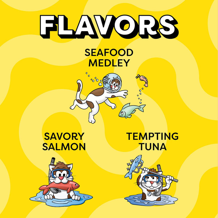 Classic Crunchy and Soft Cat Treats Seafood Lovers Variety Pack, 3 oz., Pack of 6