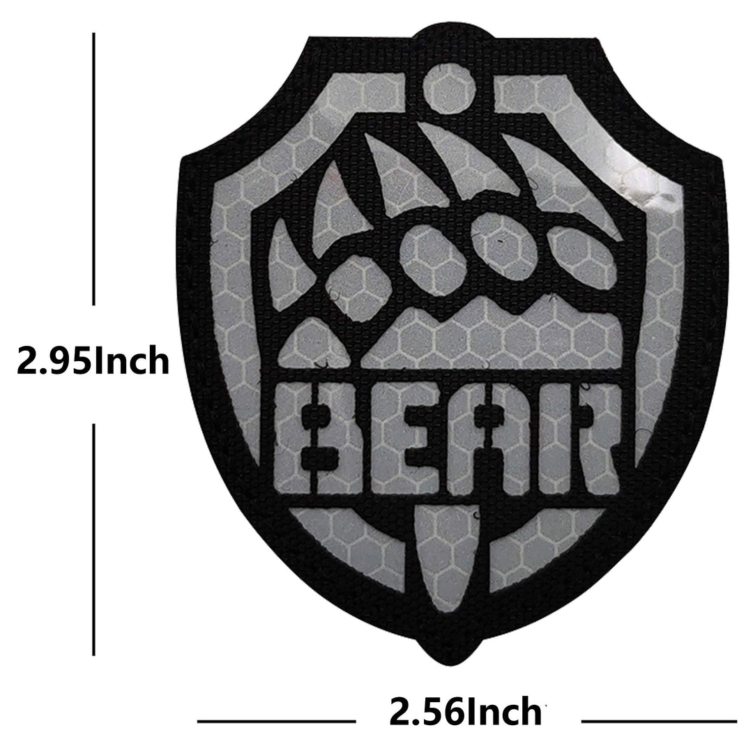 4 Pack Russia Escape from Tarkov Bear USEC IR Infrared Reflective Patch - Tactical Military Badges Decorative Appliques - Hook and Loop Fastener Backing