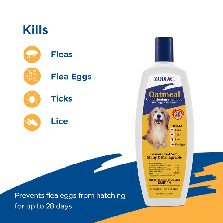 Oatmeal Conditioning Shampoo for Dogs & Puppies 18 ounces, Small