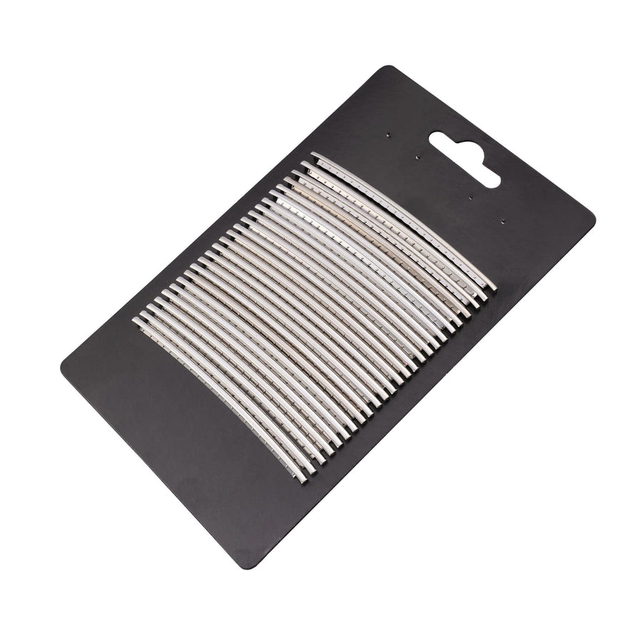 Stainless Steel 2.9mm Guitar Fret Wires 24 Frets Fretwire Set for Fender Strat Tele Electric Guitar Bass, Chrome