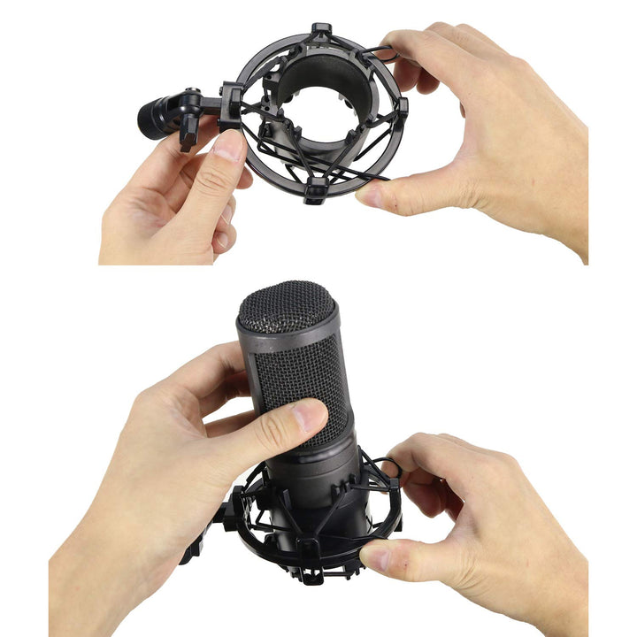 AT2020 Shock Mount - Microphone Mounts Reduces Vibration Noise and Shockmount Improve Recording Quality for Audio Technica AT2020 AT2020USB+ AT2035 ATR2500 AT4040 Condenser Mic