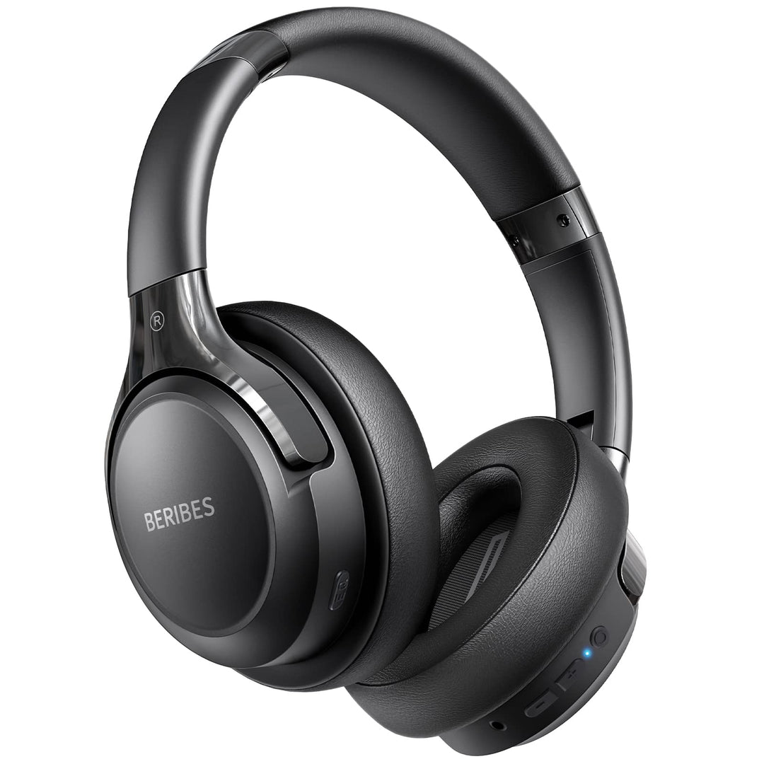 Bluetooth Headphones Over Ear, 65H Playtime and 6 EQ Music Modes Wireless Headphones with Microphone, HiFi Stereo Foldable Lightweight Headset, Deep Bass for Home Office Cellphone PC Ect.