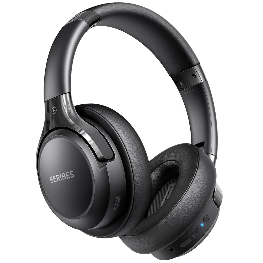Bluetooth Headphones Over Ear, 65H Playtime and 6 EQ Music Modes Wireless Headphones with Microphone, HiFi Stereo Foldable Lightweight Headset, Deep Bass for Home Office Cellphone PC Ect.
