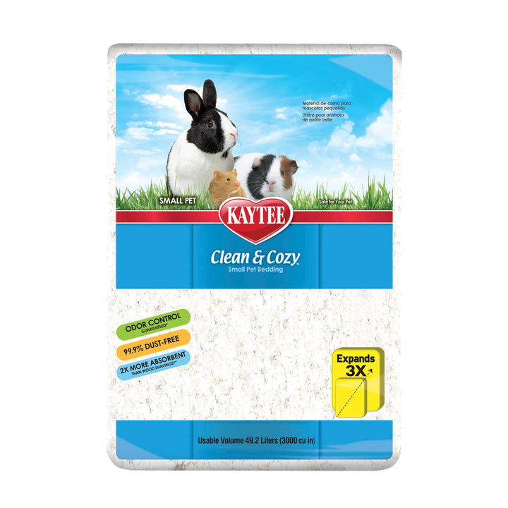 Clean & Cozy White Paper Bedding, Made for Small Animals, 49.2 Liters