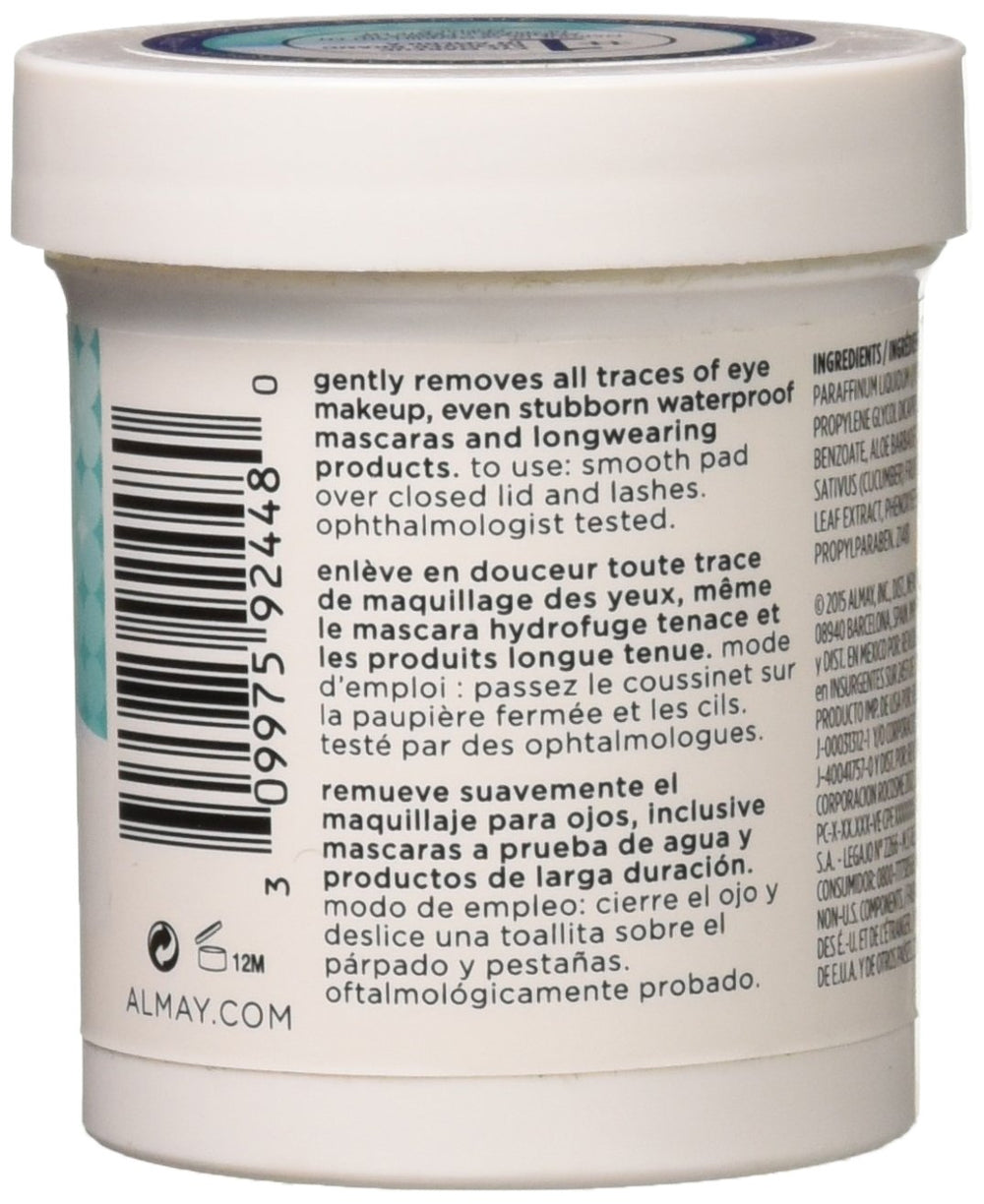 Longwear & Waterproof Eye Makeup Remover Pads, 80 Ct (2 Pack)