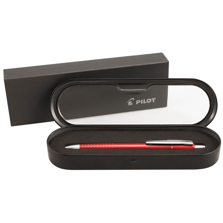 PILOT Axiom Collection Retractable Ballpoint Pen, Cherry Red Barrel, Blue Ink, Medium Point (90062)