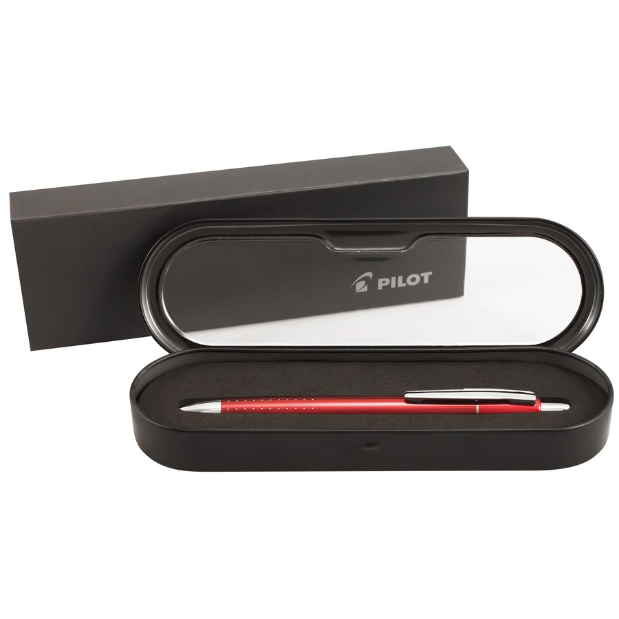 PILOT Axiom Collection Retractable Ballpoint Pen, Cherry Red Barrel, Blue Ink, Medium Point (90062)