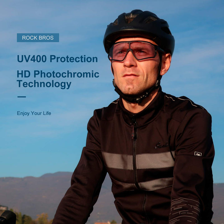 Photochromic Sunglasses for Men Cycling Sunglasses Sports Bike Glasses