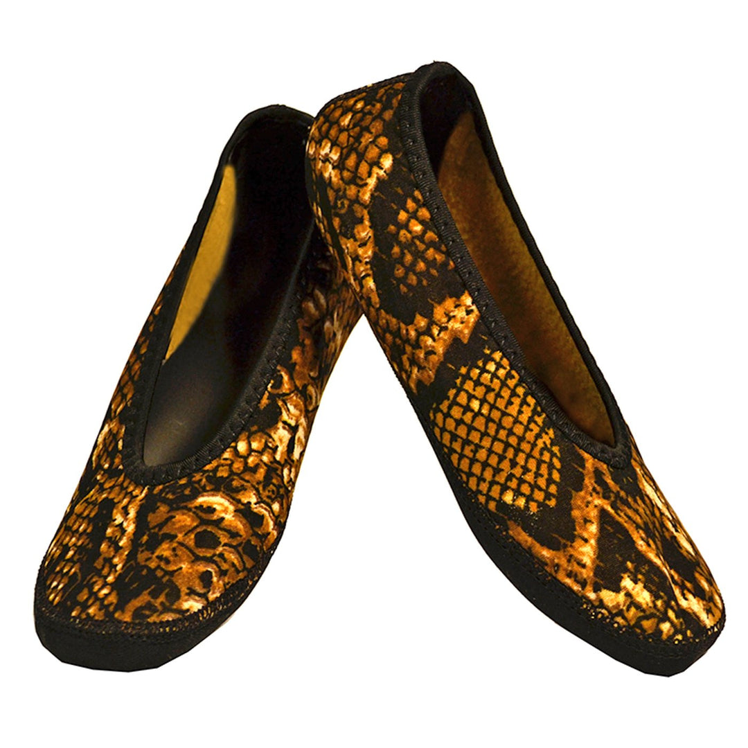 Fuzzies Ballet Flats, Golden Snake, Medium